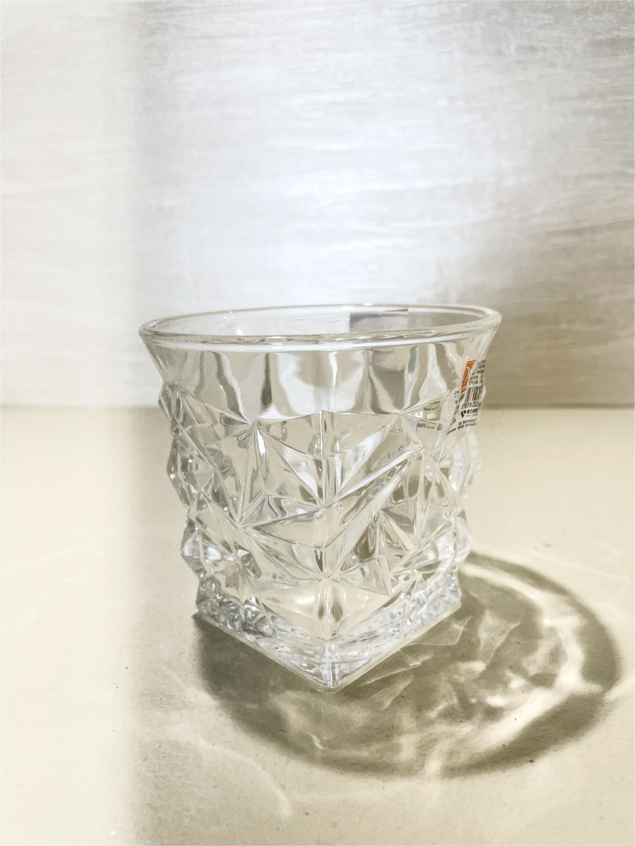 Ensemble de 6 Verres Élégants Texturés à Fond Carré Transparent
