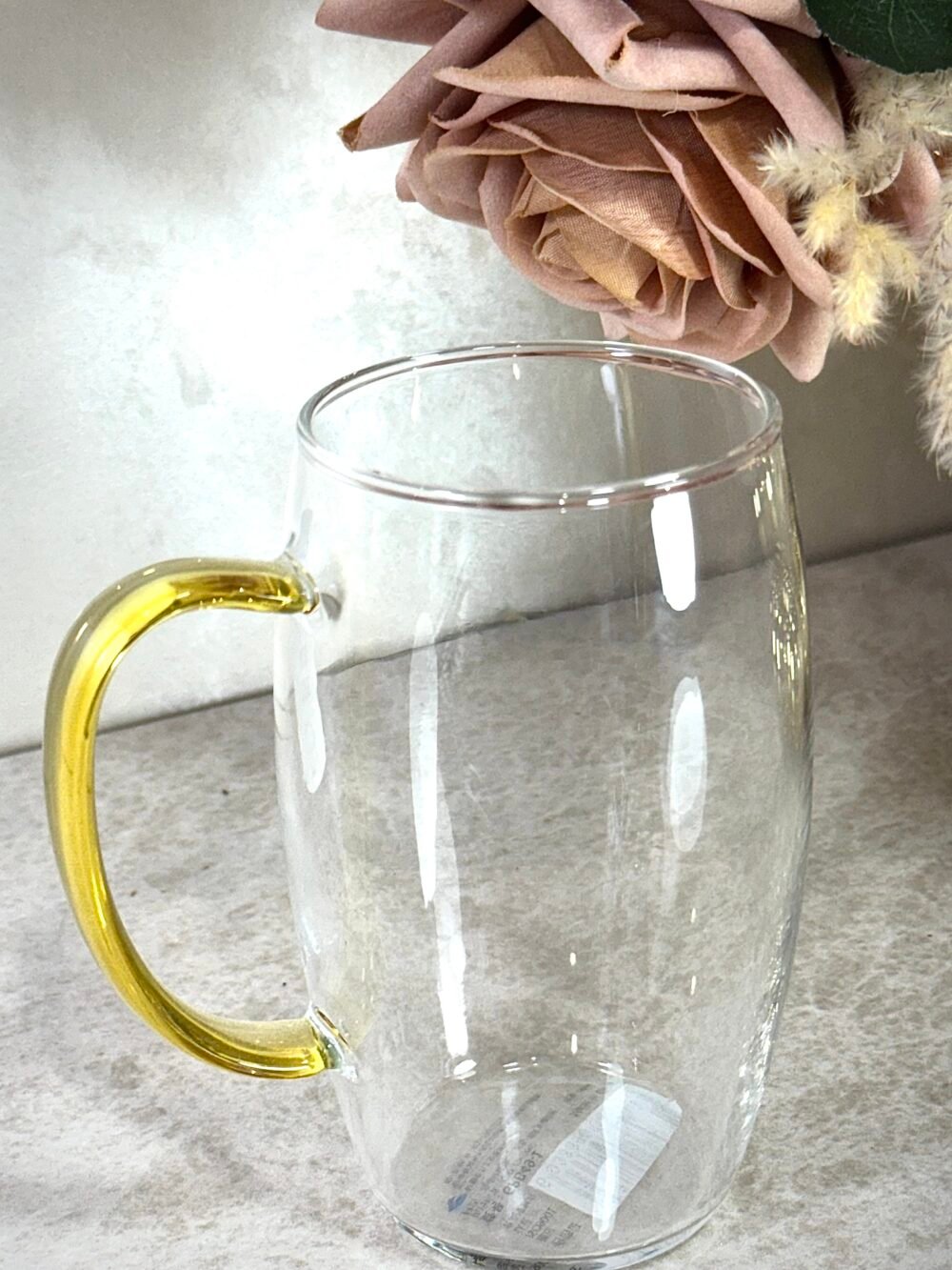 Ensemble de 6 Grands Verres Hauts avec Poignées Dorées – Élégance Moderne et Finition Luxueuse