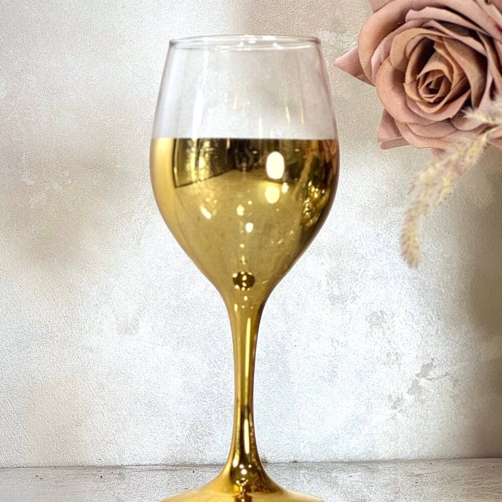 Carafe en Verre Transparent avec Décorations Spirales Dorées et 6 Verres – Élégance et Raffinement pour Votre Service de Table