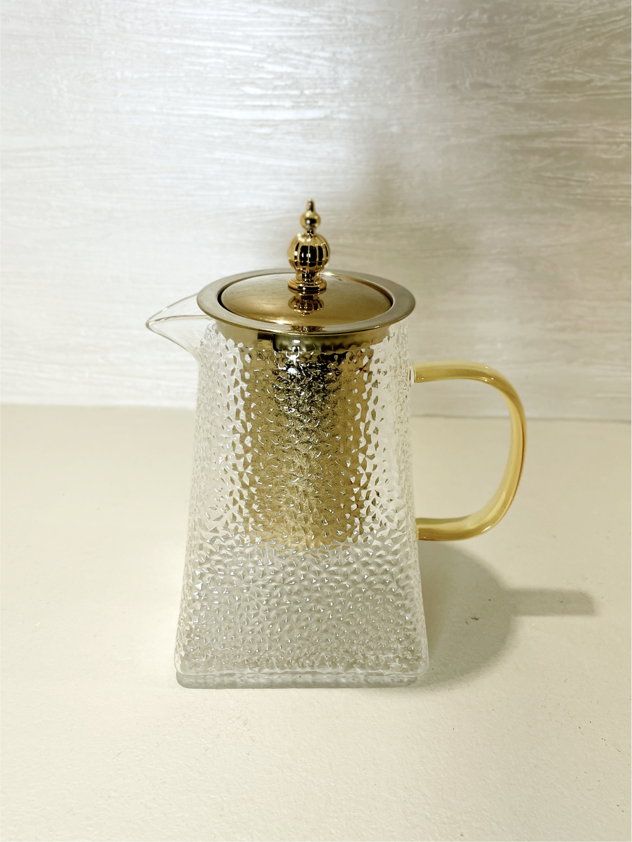 Théière en Verre Texturé Résistante à la Chaleur - Variation 3