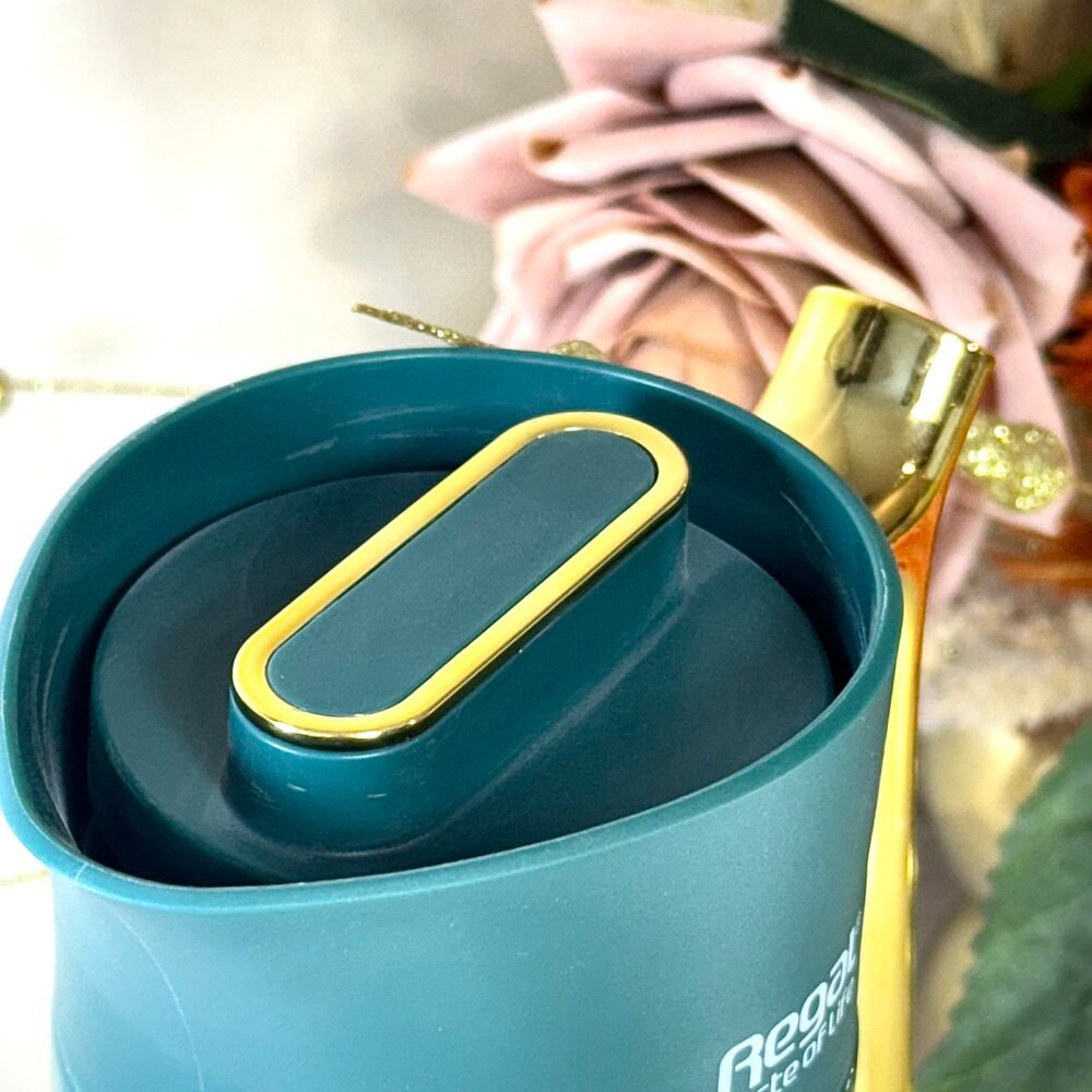 Ensemble de Thermos Verts avec Décorations Dorées – Disponible en 2 Tailles